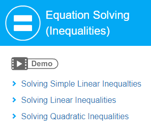 Equation Solving (Inequalities)